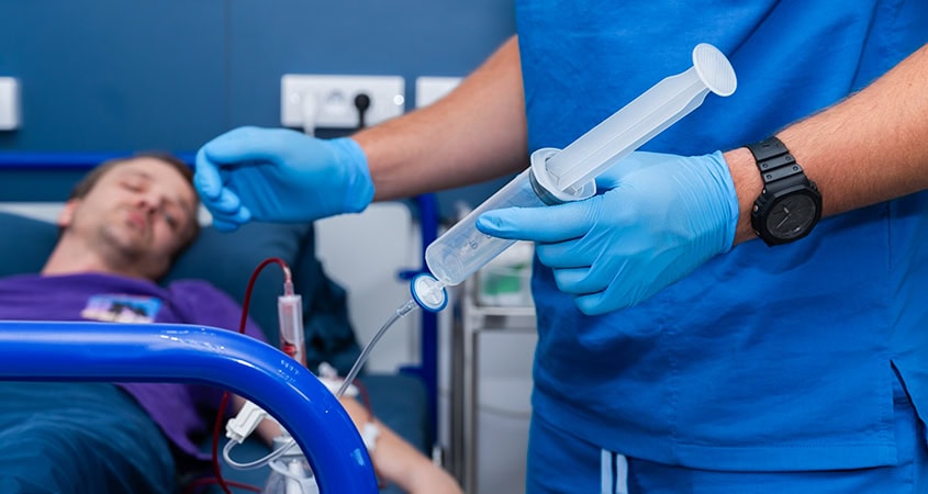 Blood ozonation medical procedure used to support oxygenation and overall recovery