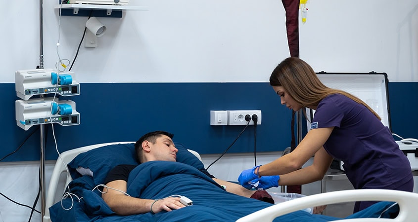 Detoxification process at MedTiM Clinic with medical monitoring and patient care