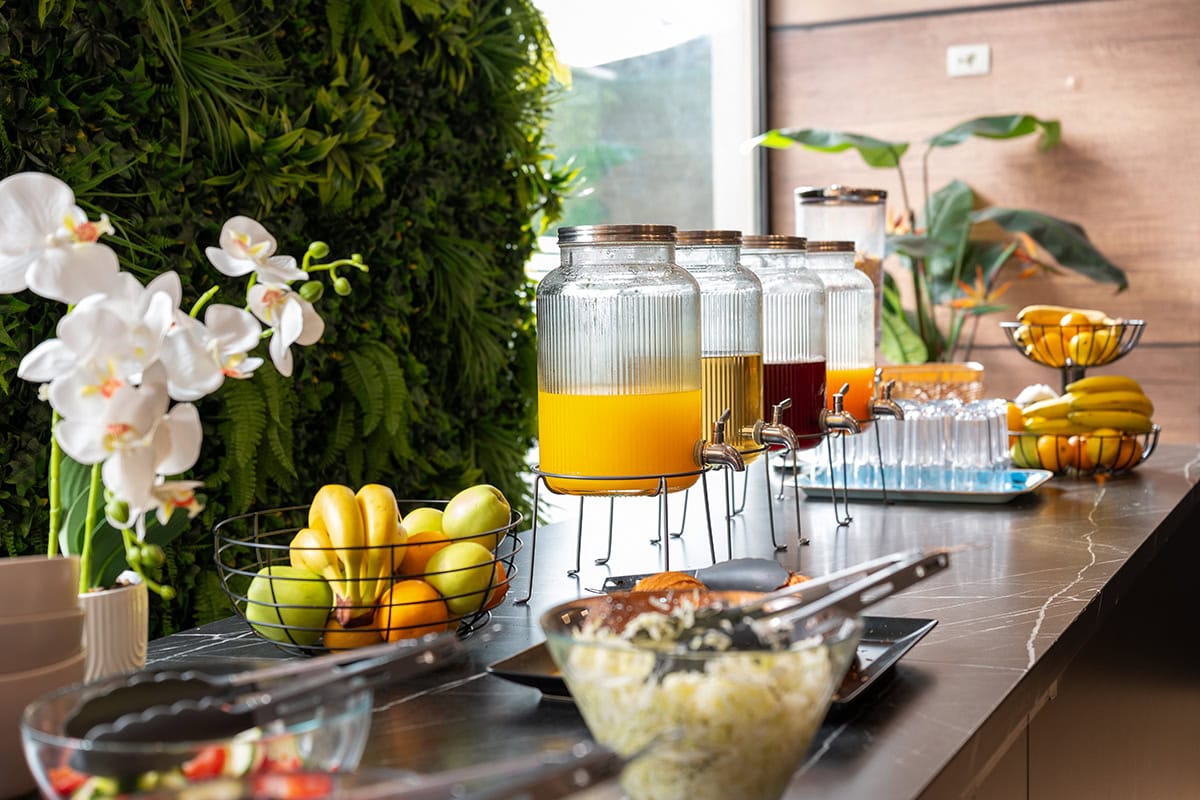 Food and juices served to patients at MedTiM Clinic