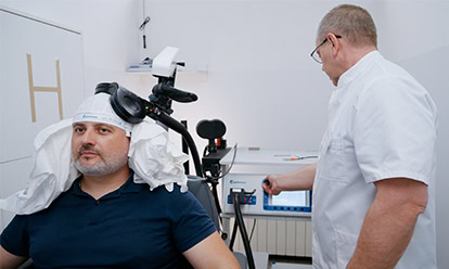 Transcranial magnetic stimulation as part of medical and therapeutic procedures at MedTiM Clinic