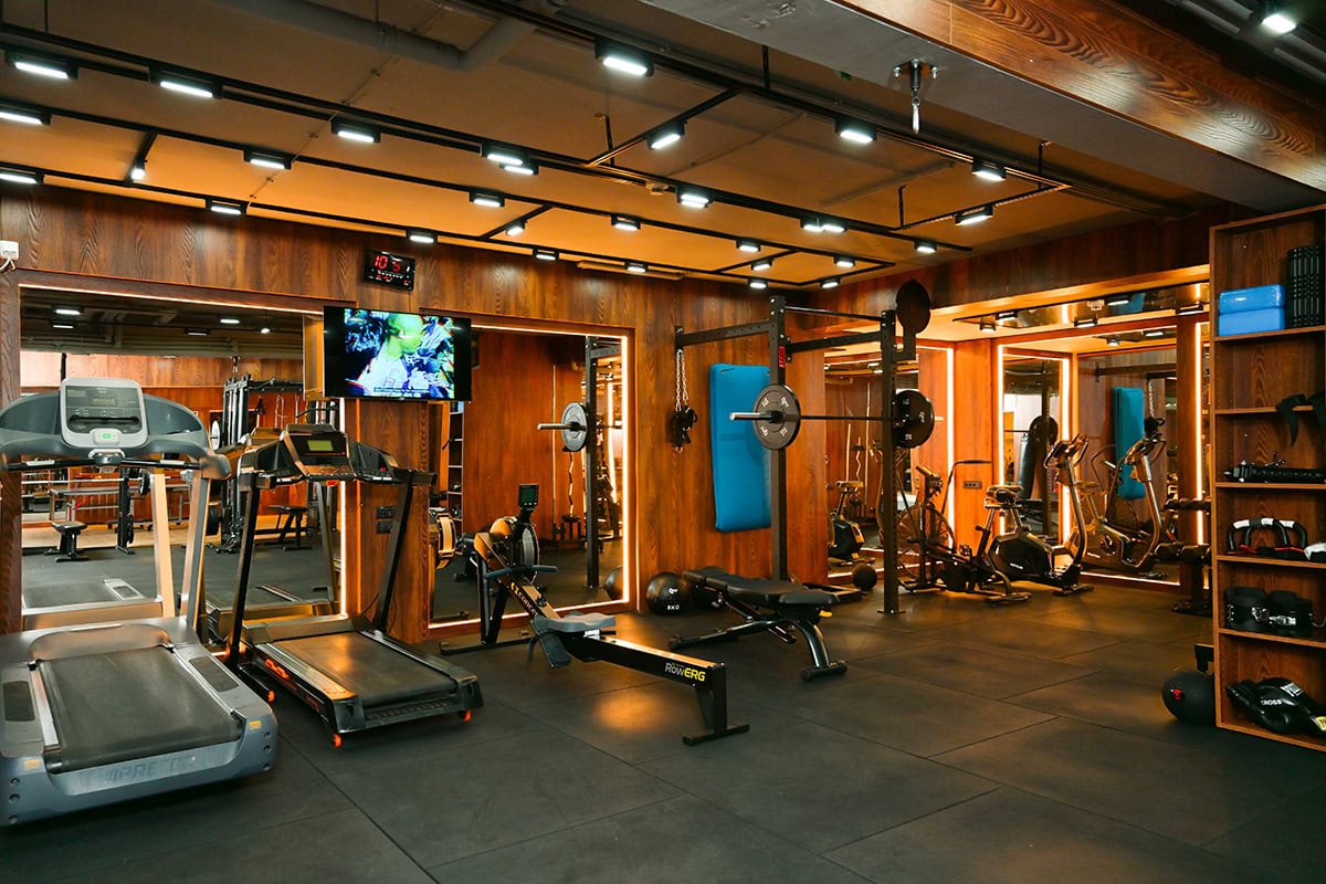 Gym Equipment Gym equipment in the wellness area at MedTiM Clinic